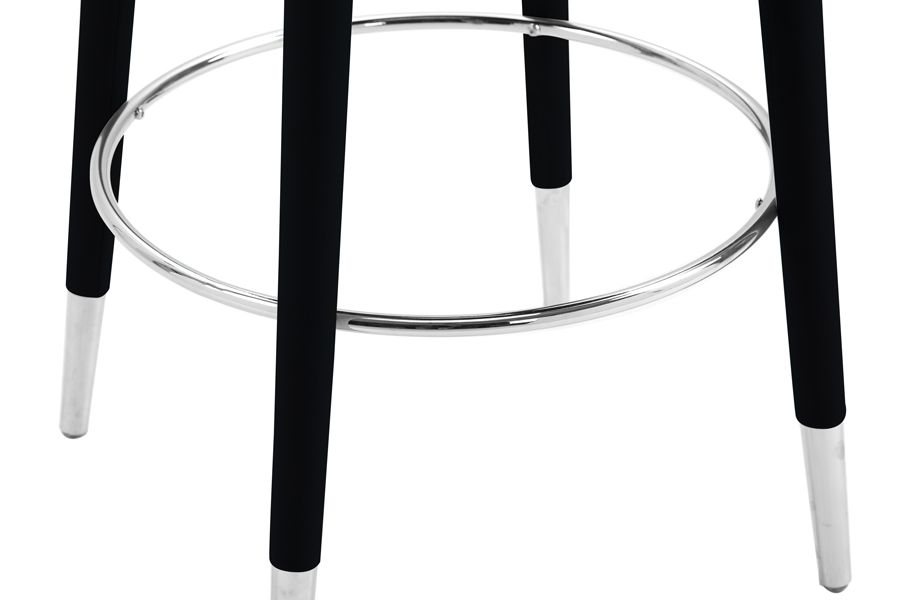 Bellucci Thekenhocker – Schwarz -Silberkappen-view6