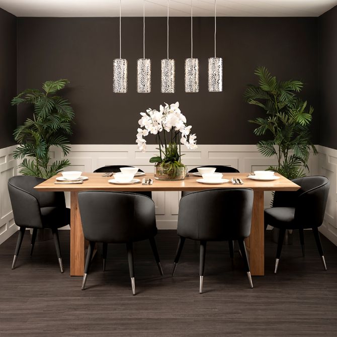 Bellucci Esszimmerstuhl – Schwarz  - Silberkappen-view4