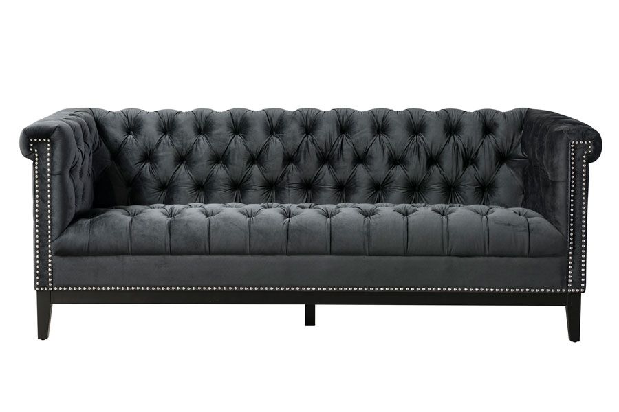 My-furniture/Bergmann Three Seat Sofa – Black