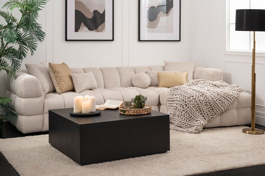 Berlin Right Hand Corner Sofa – Light Taupe Chenille -view4