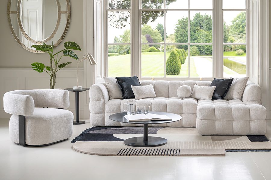 Berlin Right Hand Corner Sofa – Light Taupe Chenille -view2