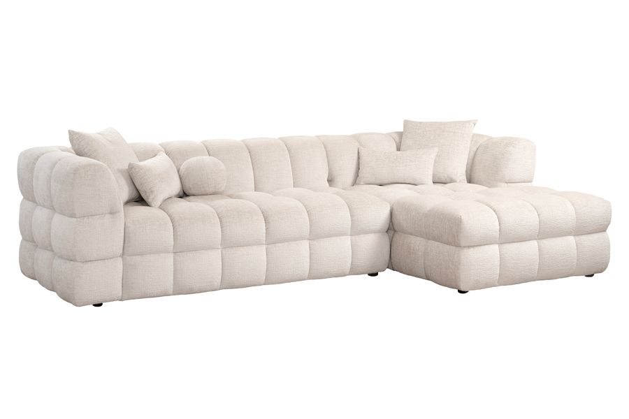 Berlin Right Hand Corner Sofa – Light Taupe Chenille -view3