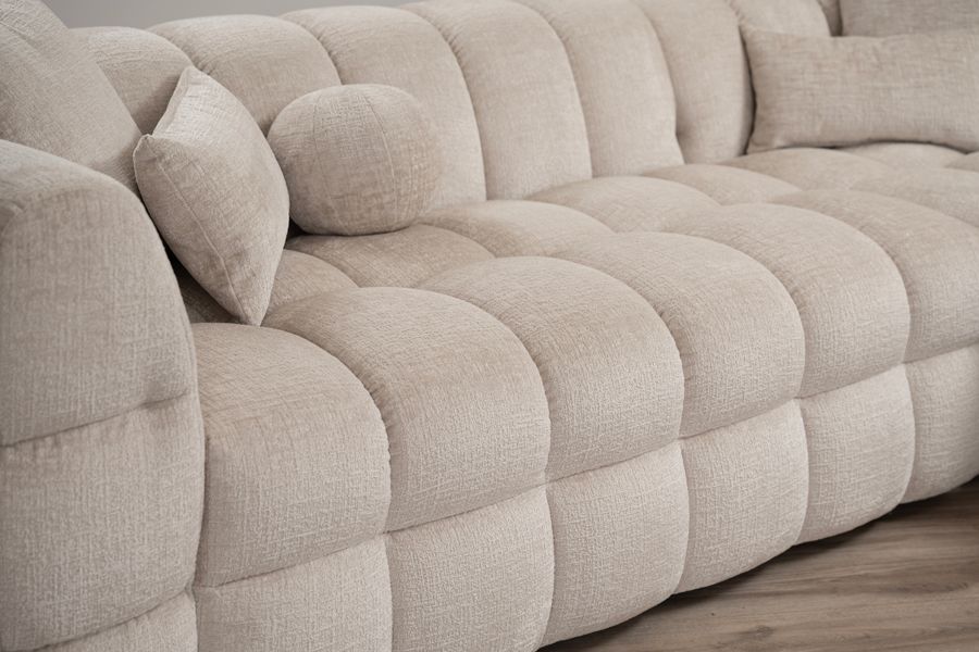 Berlin Right Hand Corner Sofa – Light Taupe Chenille -view7