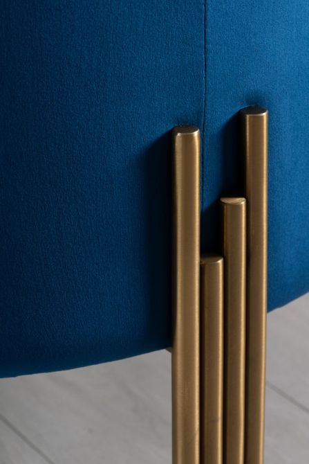 Rubell - Gran taburete - Azul marino - Base de latón-view3