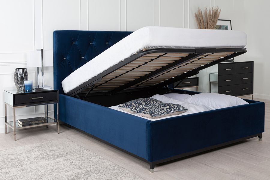 Bonn Bed met Opbergruimte - Royal Blauw-view2