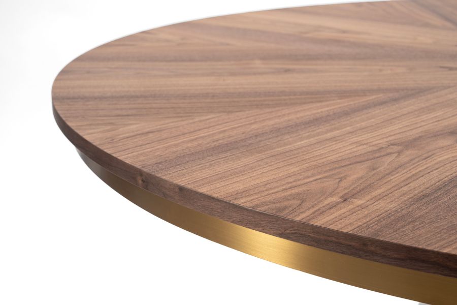 Brewster 6-8 Seat Walnut Dining Table and 6 Mason Chalk Chairs -view6