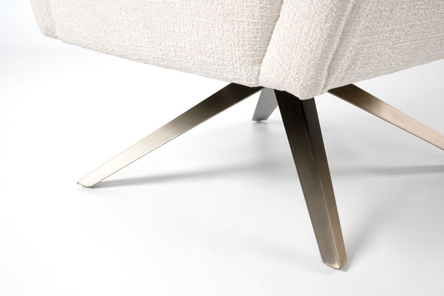Brodie Swivel Chair – Light Taupe Chenille – Bronze Base-view5