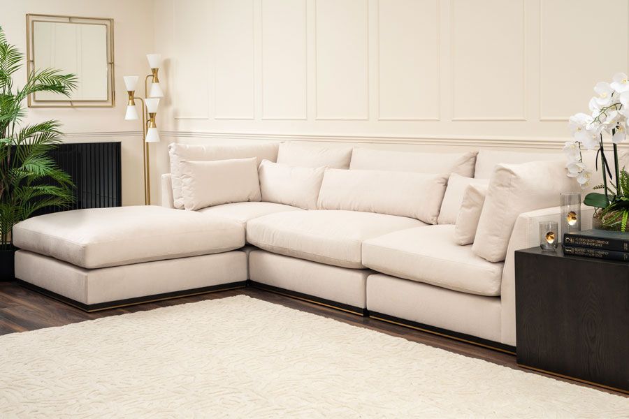 Burbank Four Seat Sofa With Footstool-view2