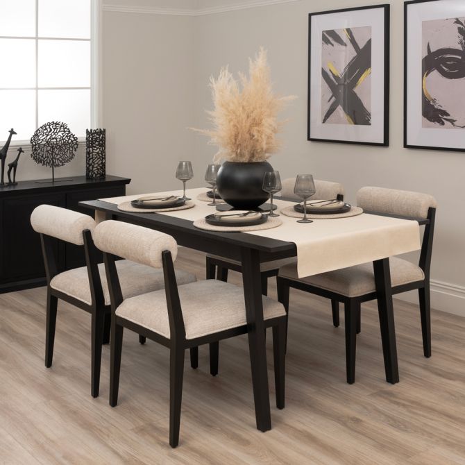 Capri Black Extending Dining Table -view3
