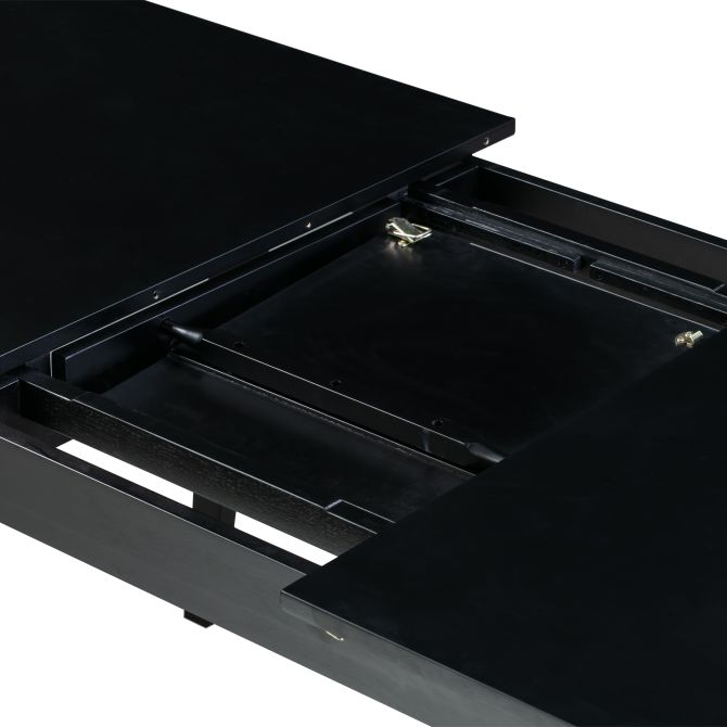 Capri Black Extending Dining Table and 6 Hera Chairs-view4