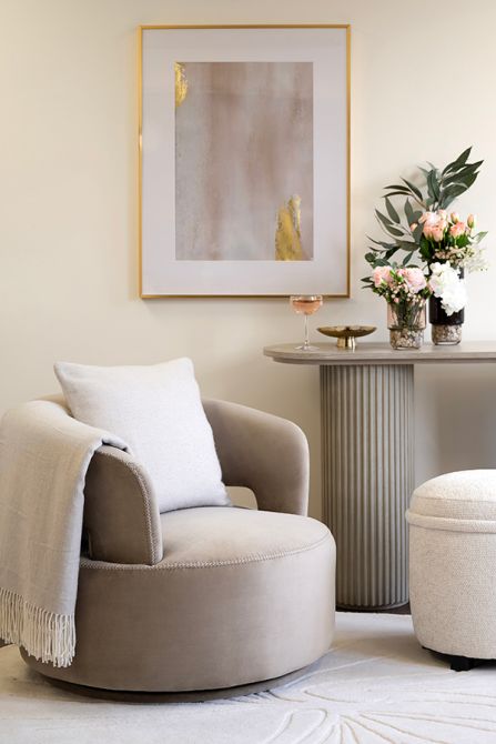 Carlton Drehsessel –Taupe-view2