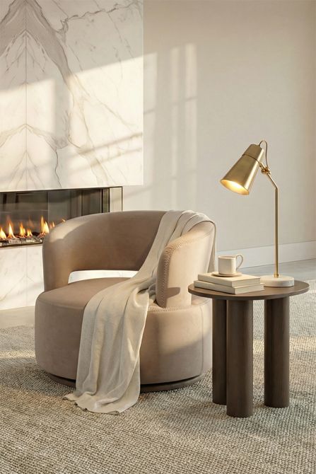 Carlton Fauteuil pivotant - Taupe   -view2