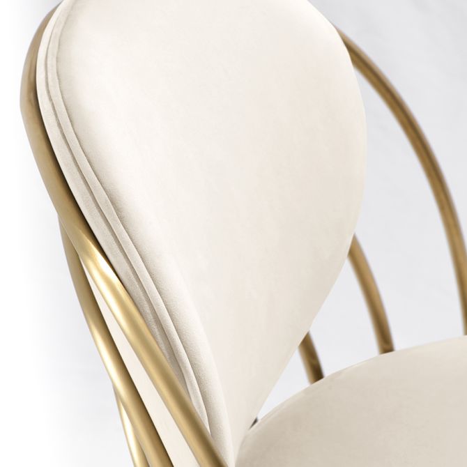 (ID:37096) Cascade LC-135 Occasional Swivel Chair -  - Dove Grey - Brass-view3