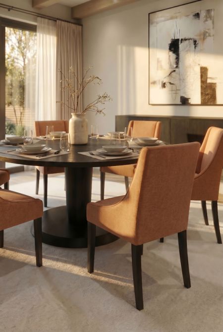 Chatsworth dining chair -Terracotta-view2