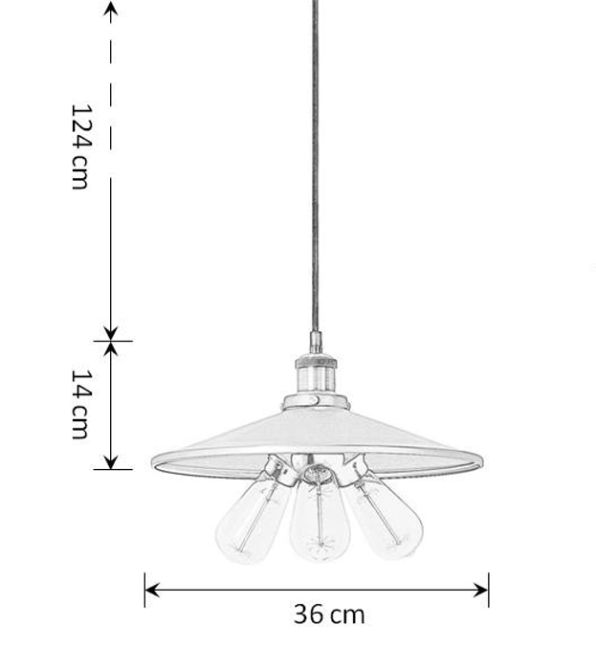 Christophe Vintage Hanglamp met 3  lampen in Industriële Stijl  - Beeld #0
