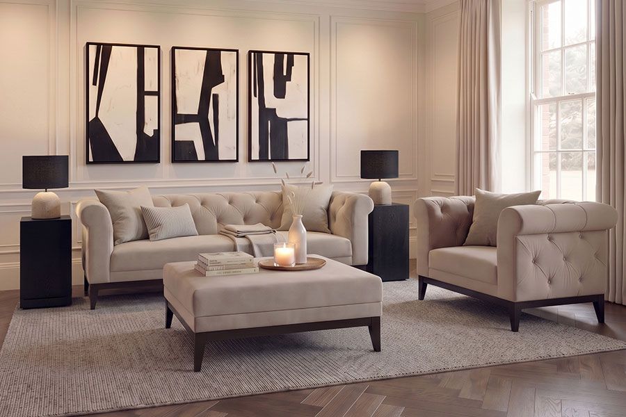 Claremont 3-zitsbank - Taupe-view3