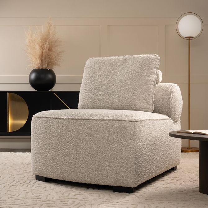 Cleo Chaise longue - Taupe Boucle-view2