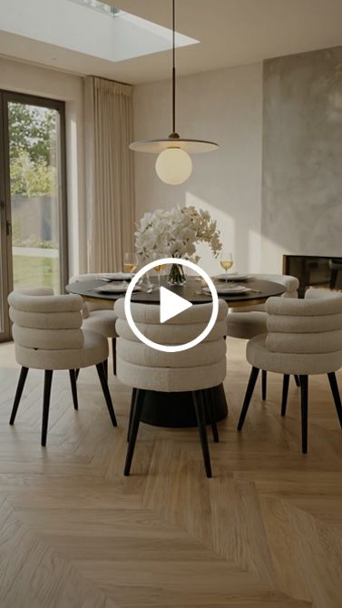 Cooper Eetkamerstoel Licht Taupe Chenille-view4