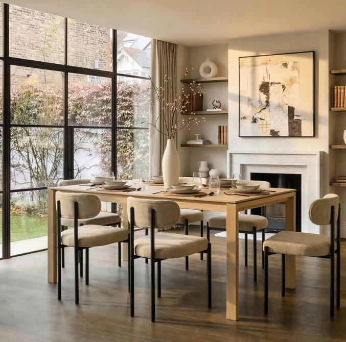 Corinna 6 Seat Dining Table Oak-view2