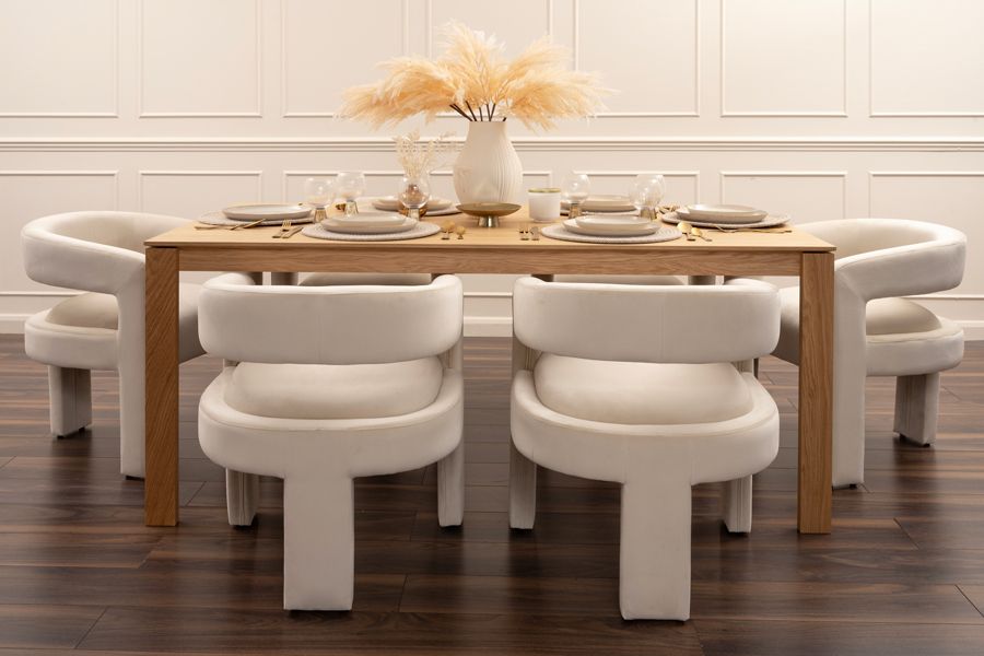 Corinna 6 Seat Dining Table Oak-view2