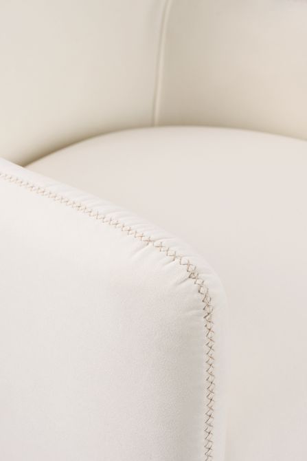 Delta Poltrona - Bianca - Oro spazzolato-view4