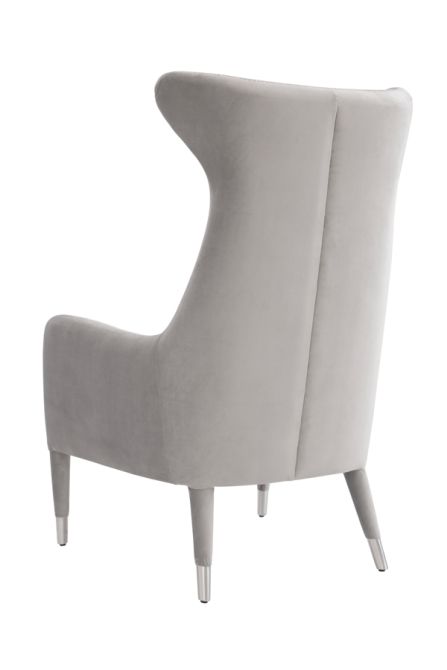 Delta Fauteuil, détails argent brossé - Gris colombe -view3