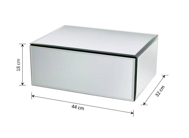 Table de chevet / Console / Étagère / Rangement flottant en miroir INGA - Image #0