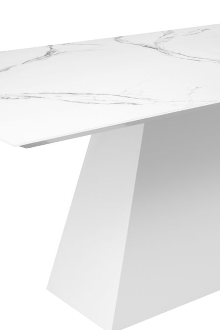 Loretta Table and 6 Alveare Silver Chairs - Chalk-view6