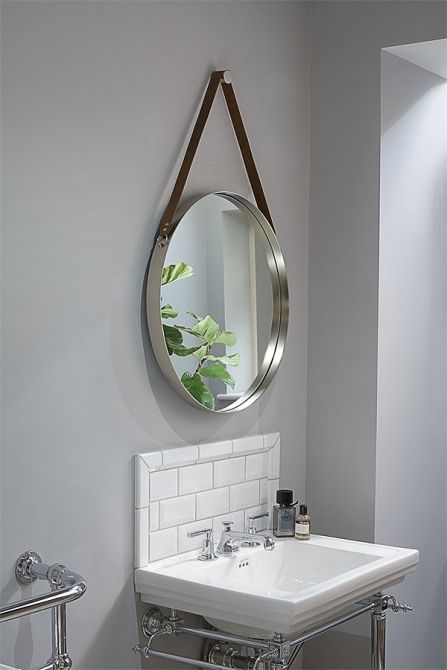 Dipre – Espejo de pared de acero inoxidable pulido - Imagen #0