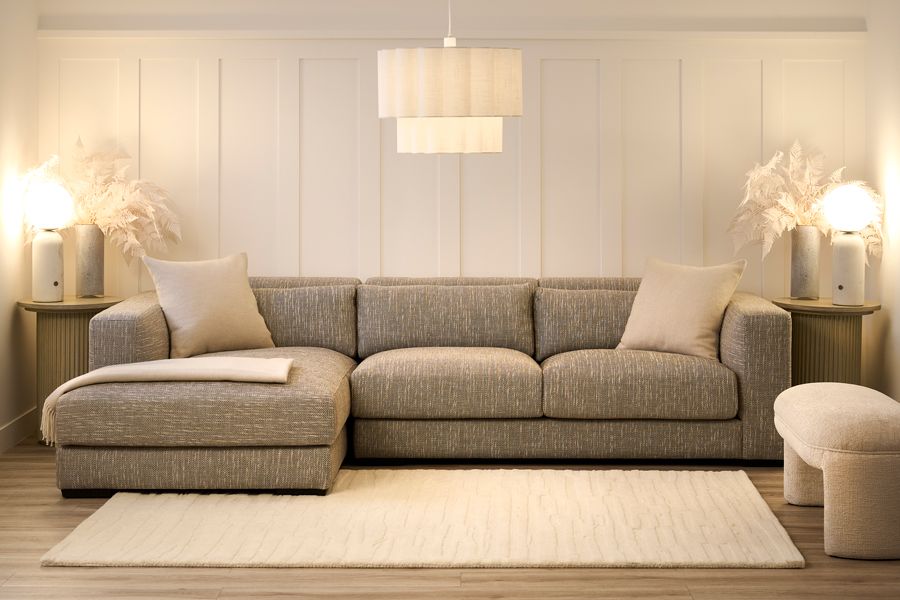 Dolce Divano con Angolo Sinistro - Talpa scuro - Lino-view3