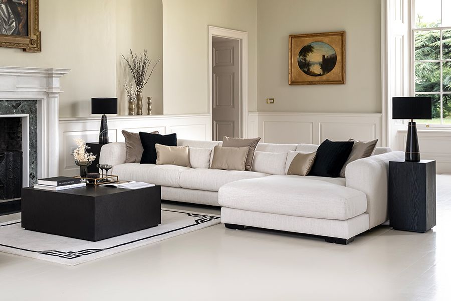 Dolce Extra Stor Hörnsoffa -  Natural Linen - Höger-view3