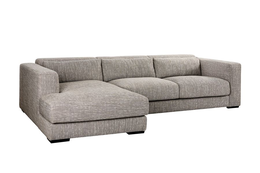 Dolce Divano con Angolo Sinistro - Talpa scuro - Lino-view2
