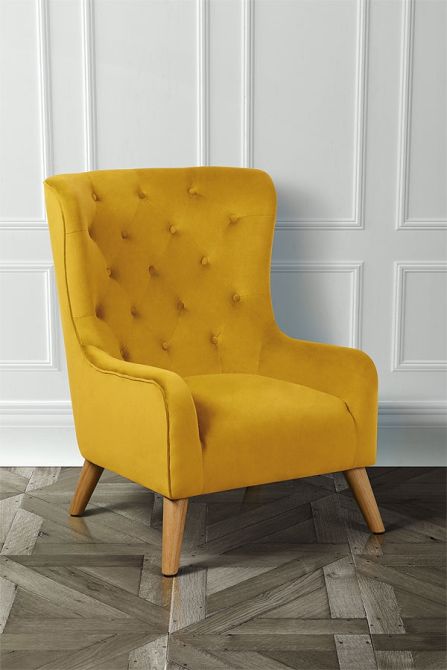 Dorchester gepolsterter Lounge-Sessel in Senf-Gelb - Bild #0