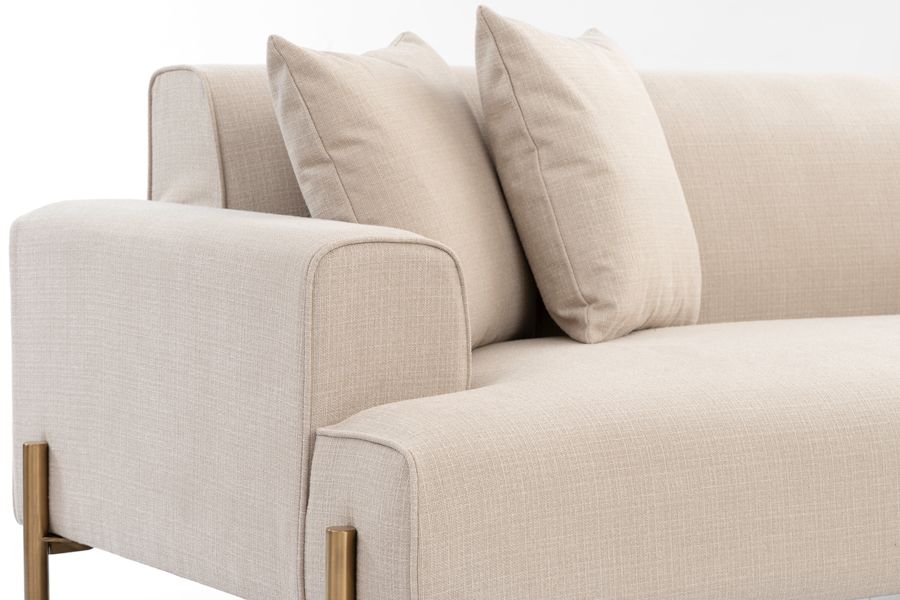 Duke Three Seat Sofa – Limestone-view5