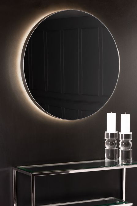 Eclipse - Espejo mural cromado iluminado - Imagen #0