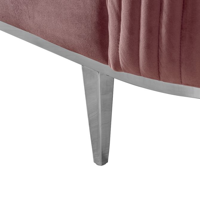 Ella 2-Sitzer Sofa - Chrom Basis - Zartrosa-view4