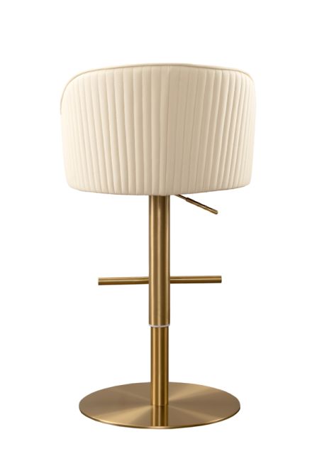 Ella Barkruk Crème Kunst Leer - Messing Onderstel-view3