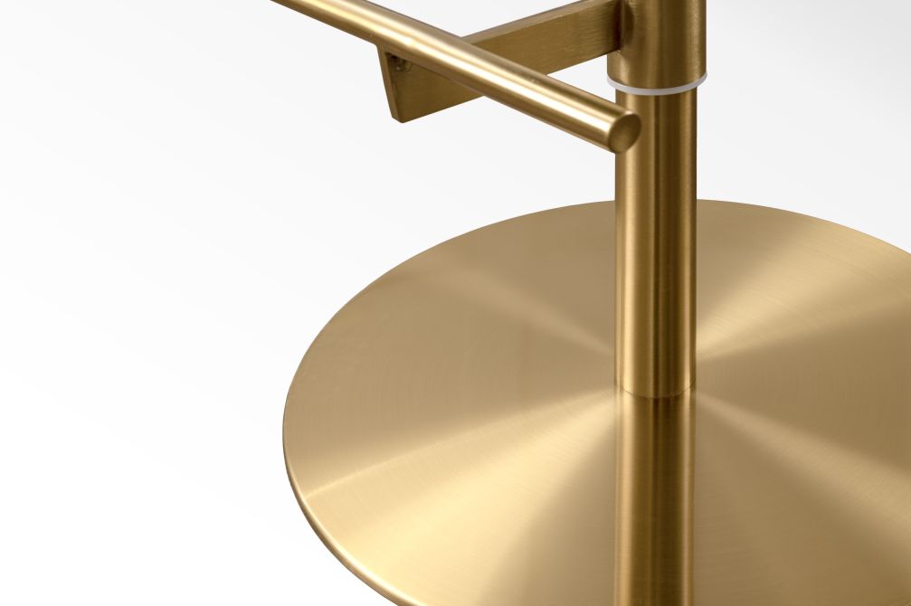 Ella Barkruk Crème Kunst Leer - Messing Onderstel-view5