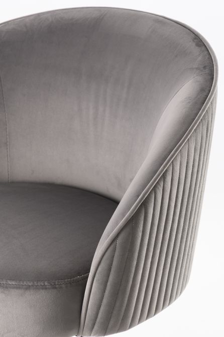 Ella Tabouret de bar, piétement argent - Gris colombe -view6
