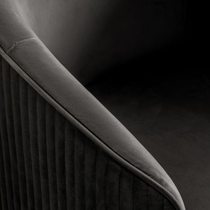 Ella Dining Chair - Black - Silver Base-view5