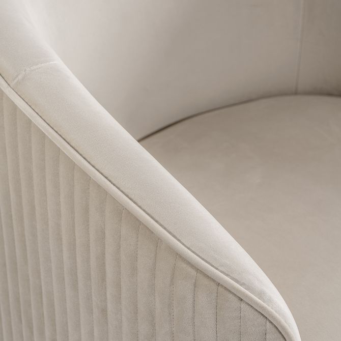 Ella Chaise de salle à manger, piétement noir - Craie-view4