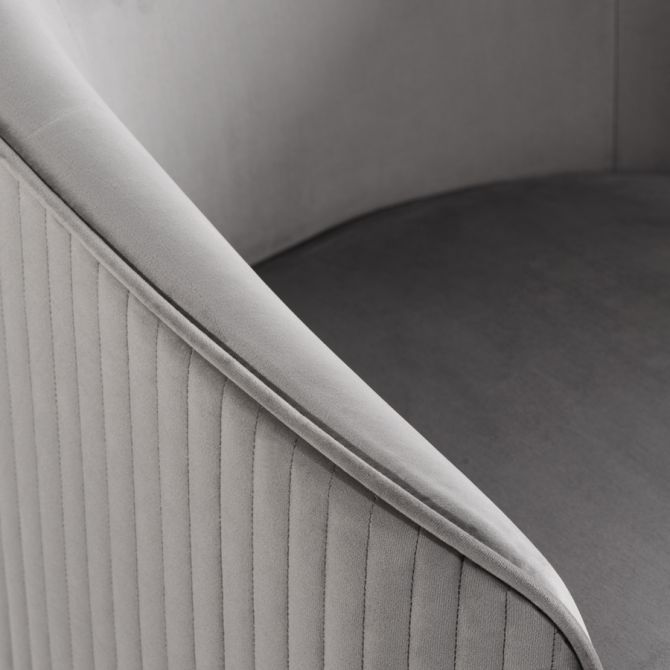 Ella Silla de comedor - Gris Paloma - Base de Plata -view4