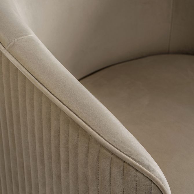 Ella Esszimmerstuhl - Taupe - Messing Basis-view4