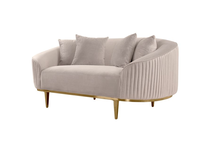 Ella 2-sitssoffa - Chalk - Ben i Mässing-view3
