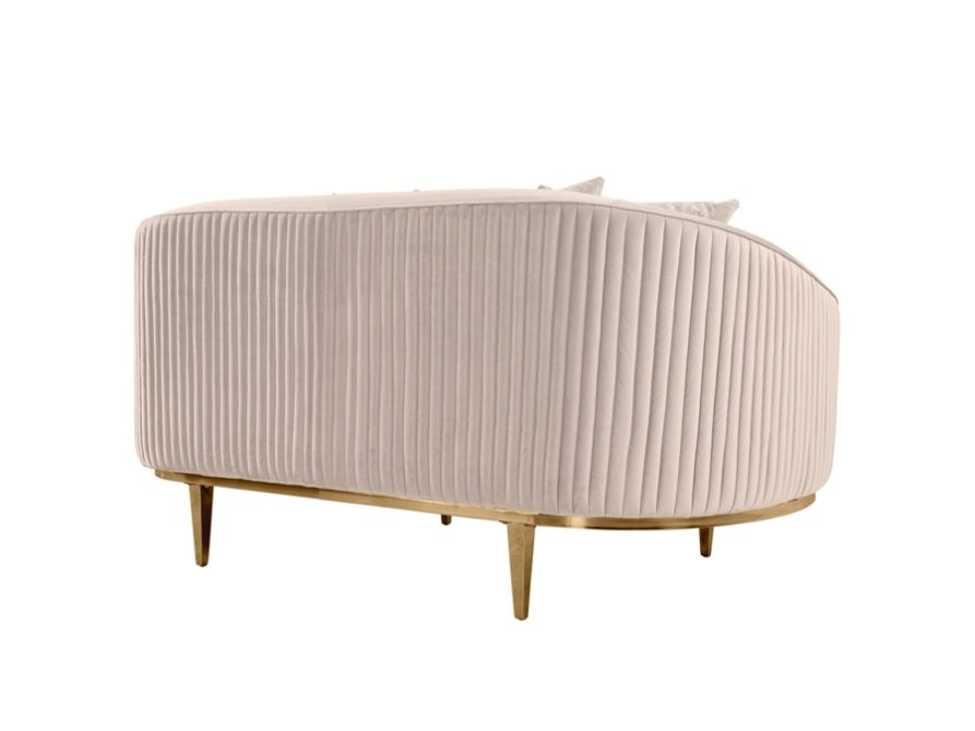 Ella 2-sitssoffa - Chalk - Ben i Mässing-view4