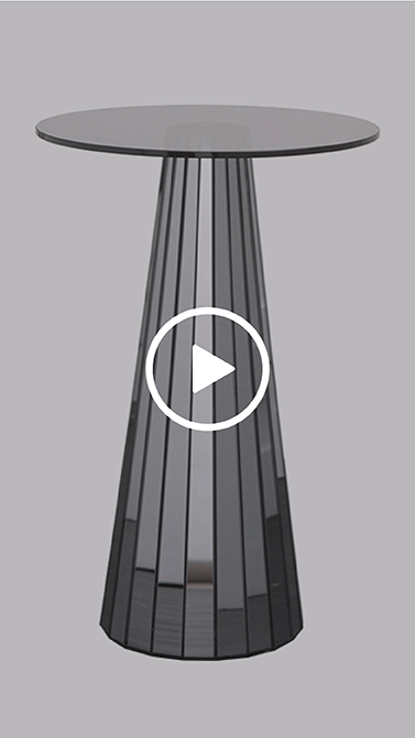 Emmeline Sidobord i Spegelglas - Rökgrå-view5