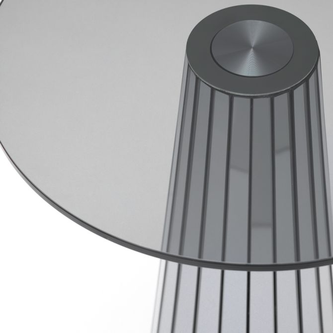 Emmeline Sidobord i Spegelglas - Rökgrå-view2