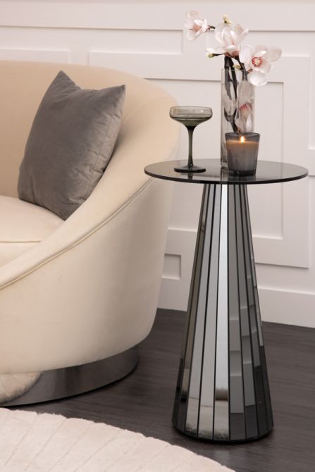 Emmeline Sidobord i Spegelglas - Rökgrå-view1