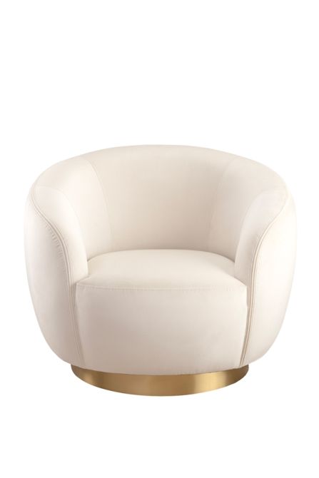 Equinox Poltroncina - Gesso - Ottone spazzolato-view3