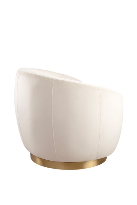 Equinox Poltroncina - Gesso - Ottone spazzolato-view5